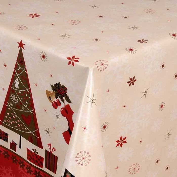 Wachstischdecke Weihnachten Flocken