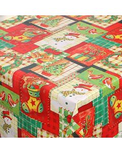 Tischtuch-Weihnachten-rot-Weihnachtsbäume-Muster-Tabelle-schützen-Weinachtstichdecke-Tischedecke